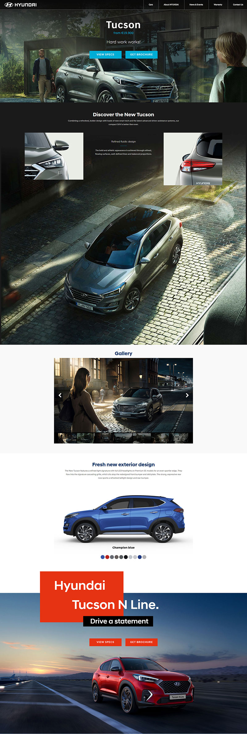 Hyundai Cyprus Website Redesign with visual aesthetics and CTAs